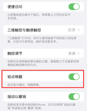 玉林苹果授权维修站分享iPhone轻点无法唤醒怎么办 